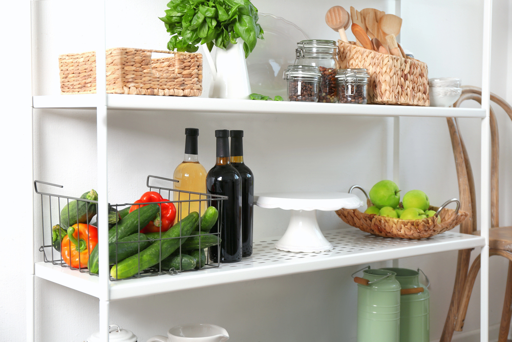 neat and tidy organised pantry shelf