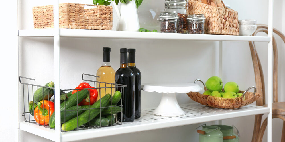 neat and tidy organised pantry shelf
